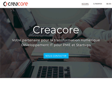 Tablet Screenshot of creacore.be